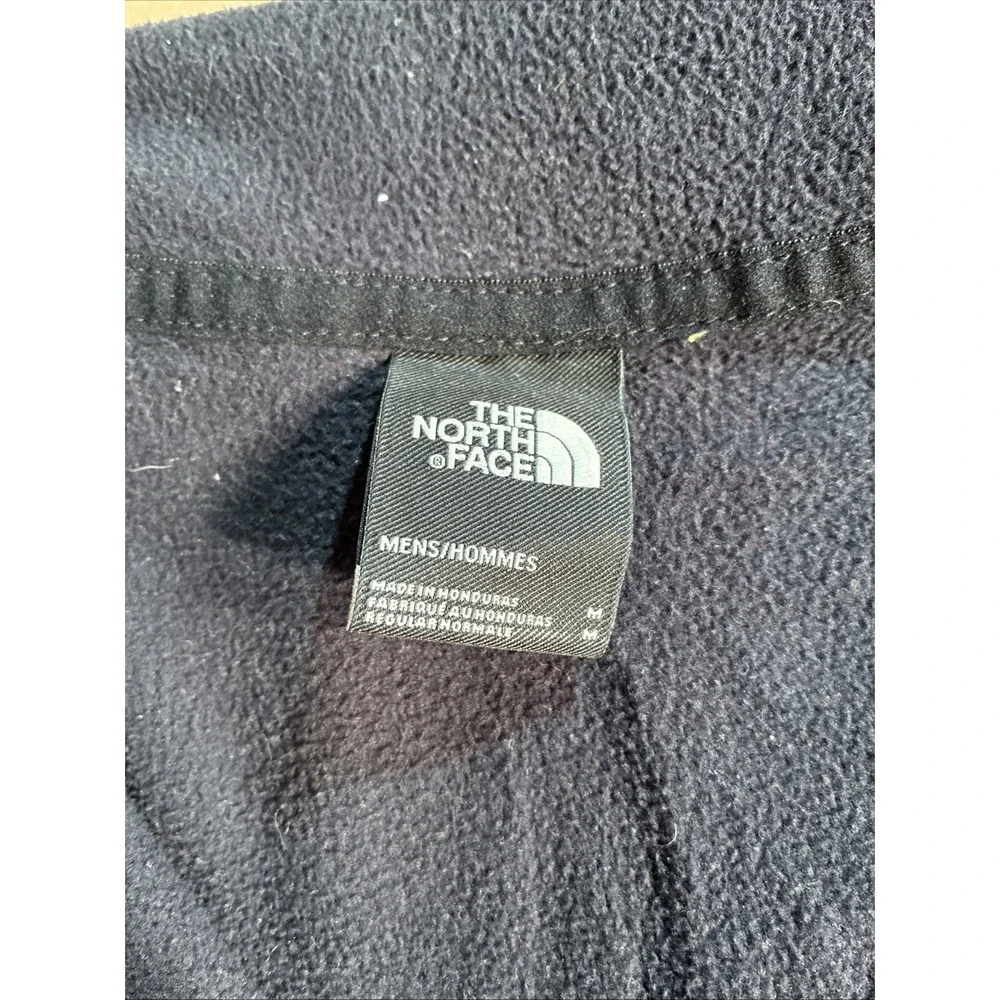 The North Face Fleece Quarter Zip Jacket Men's Size Medium Black/Yellow - Picture 3 of 9